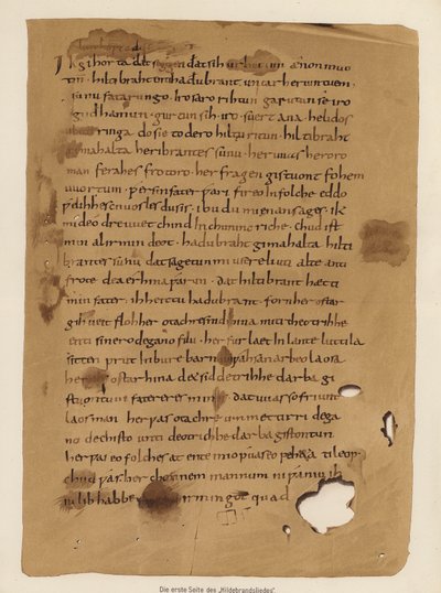 Hildebrandslied (barevná litografie) od German School