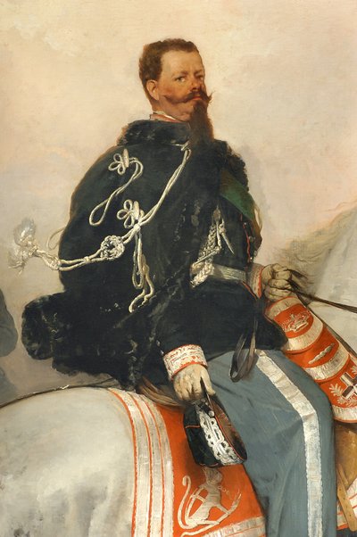 Vittorio Emanuele II na koni od Gerolamo Induno