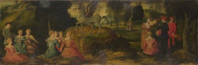 Pegasus a múzy, kolem roku 1540 od Gerolamo Romanino