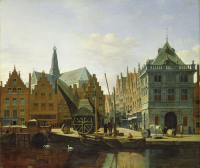 Pohled na Spaarne v Haarlemu, 1667 od Gerrit Adriaensz Berckheyde