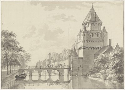 Pohled na Kleine Houtpoort, Haarlem od Gerrit Adriaenszoon Berckheyde