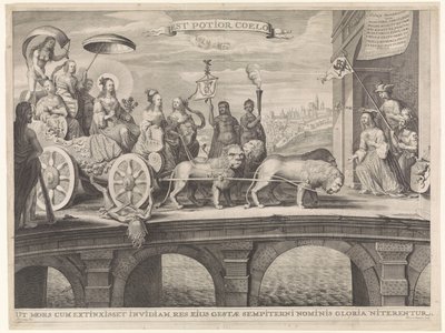 Alegorie na přivítání Königsmarcka Est potior coelo (název na objektu) od Gerrit Gerritsz van Fenaem