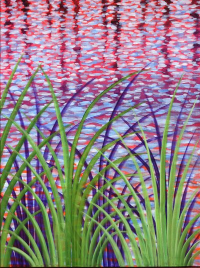 Rákosí potoka 08, 2014 (akryl na plátně) od Gerrit Greve