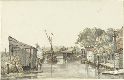Pohled na Ringdijk na Schulpbrug, při pohledu na utrechtskou stranu Amstel od Gerrit Lamberts
