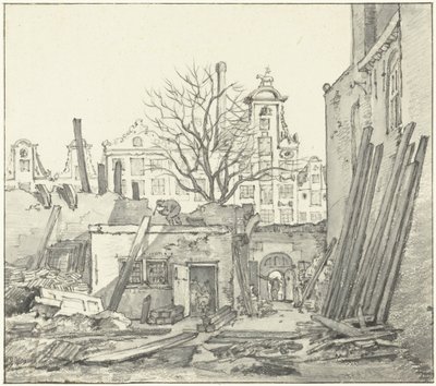 Demolice West Indies House v Amsterdamu od Gerrit Lamberts