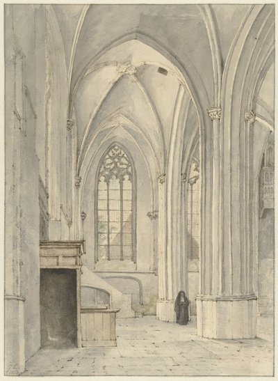 Interiér kostela Rhenen od Gerrit Lamberts