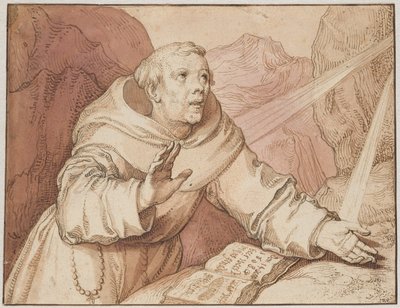Svatý František přijímá stigmata od Gerrit Pietersz.