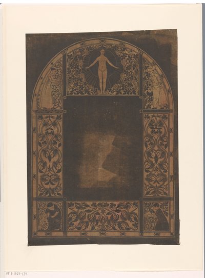 Design pro rám kalendáře pro rok 1901 s ženami a květinami od Gerrit Willem Dijsselhof