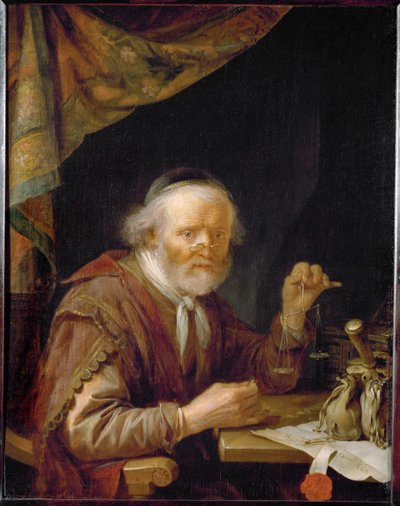 Zlatá váha ... od Gerrit or Gerard Dou