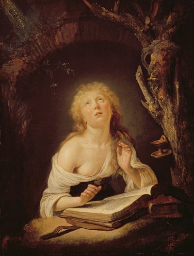 Svatá Panna (olej na dubovém panelu) od Gerrit Dou