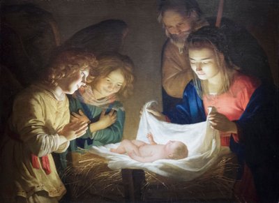 Lapsen palvonta od Gerrit van Honthorst