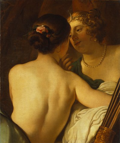 Jupiter v masce Diany svádí Callisto od Gerrit van Honthorst