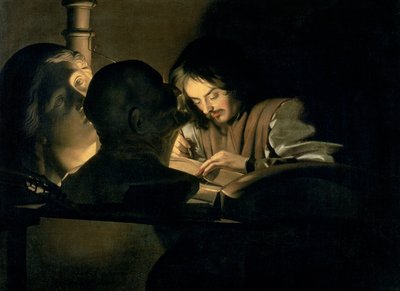 Umělec při práci od Gerrit van Honthorst
