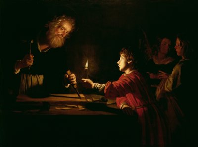 Kristovo dětství, kolem roku 1620 od Gerrit van Honthorst