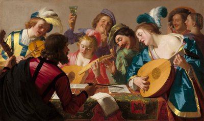 Koncert, 1623 od Gerrit van Honthorst