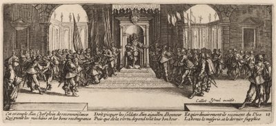 Rozdělení odměn od Gerrit van Schagen after Jacques Callot