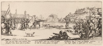 Popravčí četa od Gerrit van Schagen after Jacques Callot