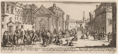 Nemocnice od Gerrit van Schagen after Jacques Callot