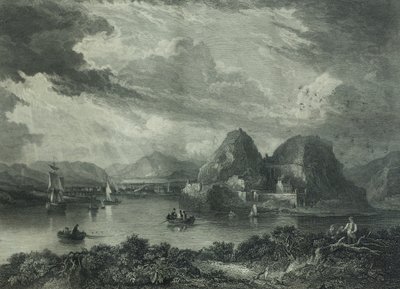 Dumbarton Castle, c.1880 (rytina) od Gershom Gourlay Cumming