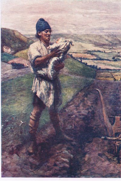 „V brázdě na poli tě našel oráč“, Příběhy královny víl vydal George Harrap and Company od Gertrude E. Demain (after) Hammond