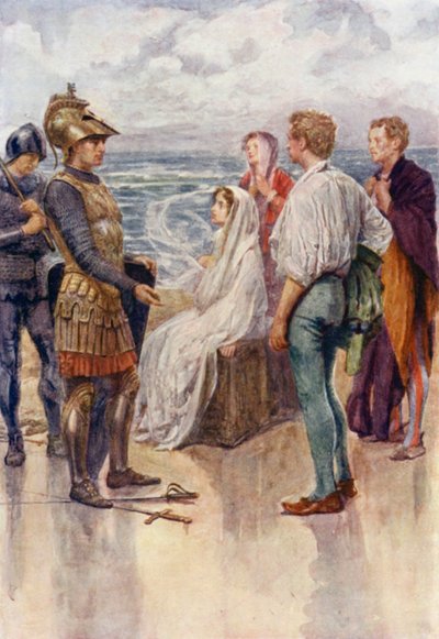 The Judgment of Artegall (barevné lito) od Gertrude E. Demain (after) Hammond