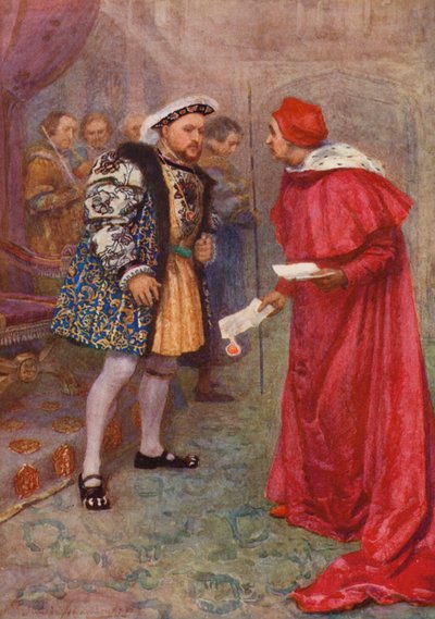 Hra Williama Shakespeara: (barevná litografie) od Gertrude E. Demain (after) Hammond