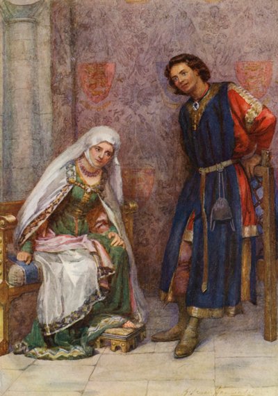 Hra Williama Shakespeara: (barevná litografie) od Gertrude E. Demain (after) Hammond