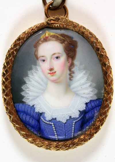 Dáma jménem Elizabeth Robinson, paní Montagu (smalt) od Gervase (attr.to) Spencer