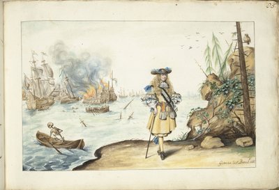Mojžíš na pobřeží v Harwichi od Gesina ter Borch (signed by artist)
