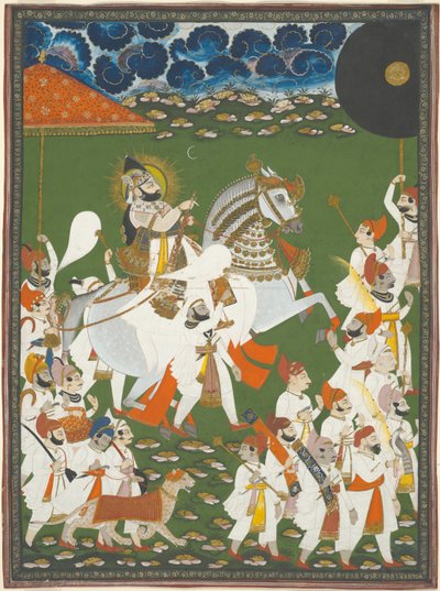 Maharana Bhim Singh v průvodu od Ghasi