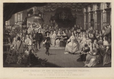 Král Karel II. a Alžběta, princezna Palatine od Gheerart Janssen