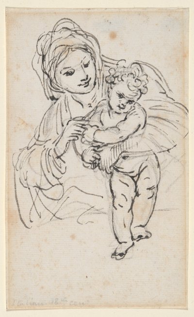 Madonna a dítě od Giacinto Calandrucci