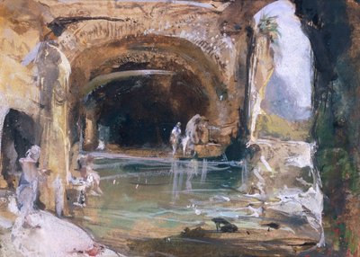 Bathers Inside the Cave, Neapol od Giacinto Gigante