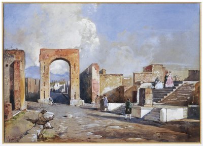Itálie, Vykopávky Pompejí od Giacinto Gigante