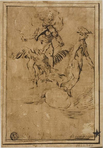 Jupiter a Merkur v oblacích od Giacinto Gimignani