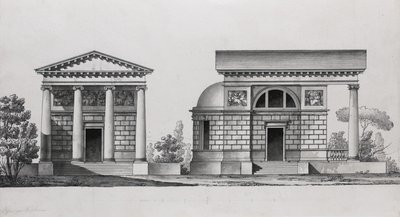 Návrh kostela pro rodinu Tutomlin od Giacomo Antonio Domenico Quarenghi