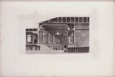 Průřez hledištěm divadla Ermitáž, 1783 od Giacomo Antonio Domenico Quarenghi