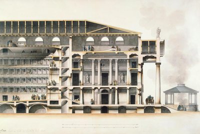 Petrohradské císařské divadlo Bolshoi Kamenny Theatre, počátek 19. století od Giacomo Antonio Domenico Quarenghi