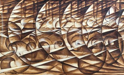 Dynamická expanze a rychlost od Giacomo Balla