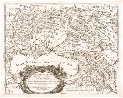 Mapa Malé Tartárie z roku 1684, Giacomo Cantelli da Vignola od Giacomo Cantelli