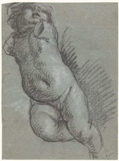 Studie plovoucího putta od Giacomo Cavedone