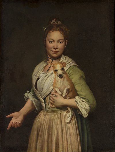 Žena se psem, 40. léta 18. století. od Giacomo Ceruti