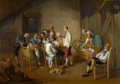 Karetní hra, cca 1738-1750 od Giacomo Ceruti