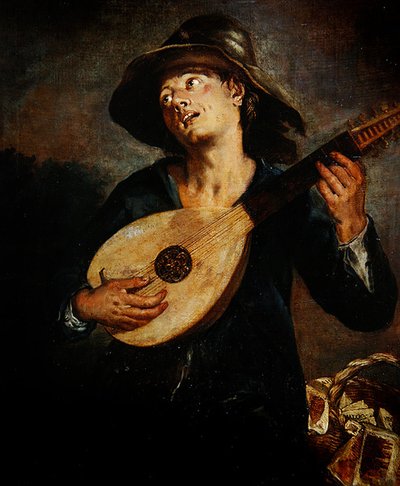 Zpěvák s loutnou od Giacomo Francesco Cipper