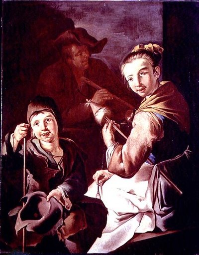 The Spinner (olej na plátně) od Giacomo Francesco Cipper