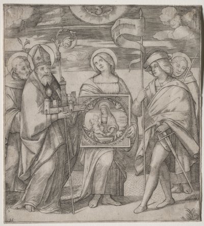 Svatí patroni Boloni, c. 1515-1520. od Giacomo Francia