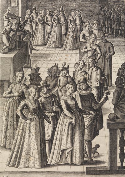Večírky nebo tance ..., ca. 1610. od Giacomo Franco