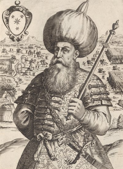 Sinan Bassa, Cap. Generál armády Maumet Impe. Turků, 1596. od Giacomo Franco