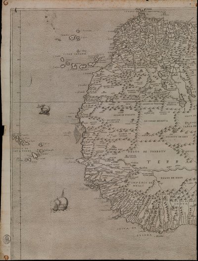 Mapa Afriky od Giacomo Gastaldi