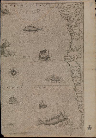 Mapa Afriky od Giacomo Gastaldi